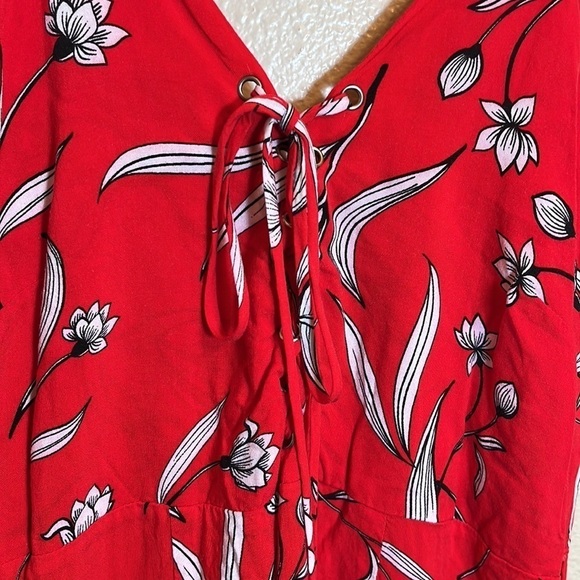 BARDOT Red Floral Summer Maxi Dress - Picture 3 of 15